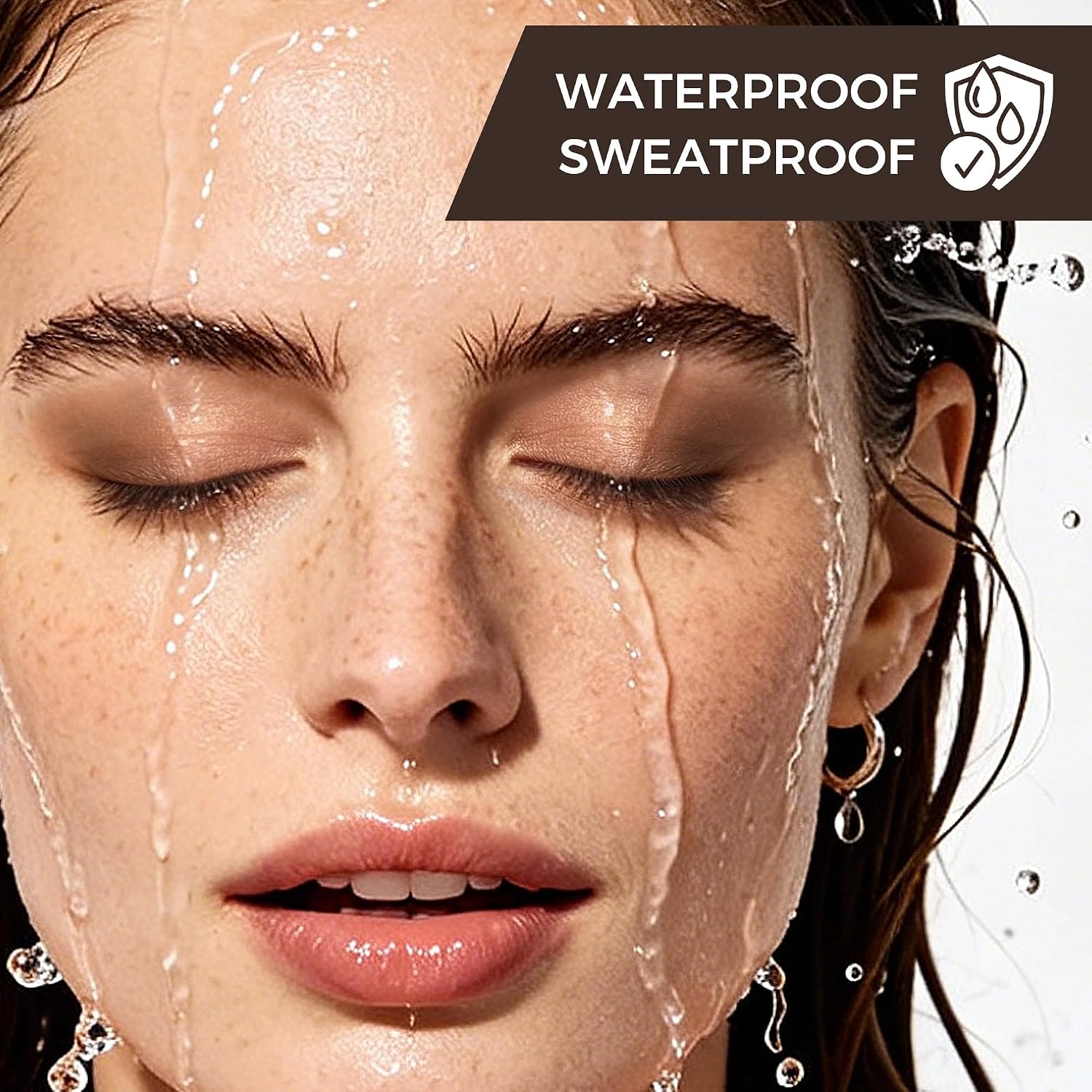 Detalle 2 de Exmiloo Doppelseitiger Lidschatten-Stift (matt & schimmer) Taupe Twilight – wasserfest, wischfest, langanhaltend