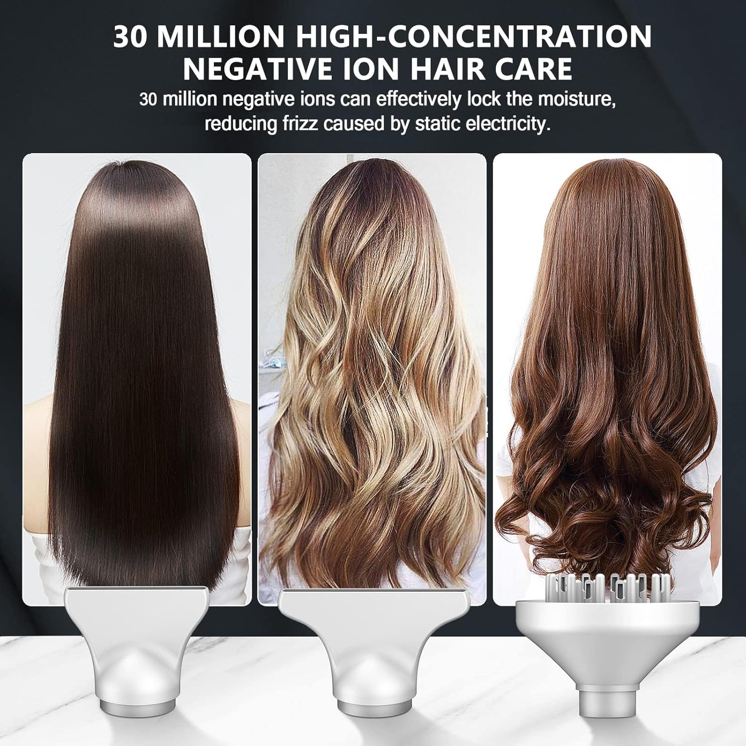 Thumbnail 2 de Slopehill Ionen-Haartrockner (110.000 RPM) mit bürstenlosem Motor – kompakt für Zuhause & Reisen (Hellgrau)