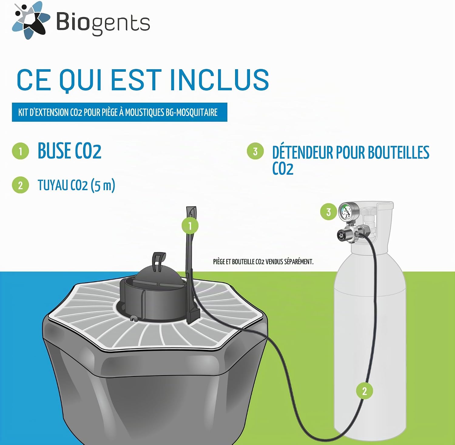 Detalle de BIOGENTS BG-Booster CO2-set voor de BG-Mosquitaire muggenval