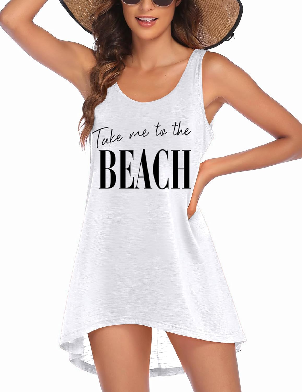 Thumbnail 6 de Ekouaer Bikini Cover Up Summer : Robe de Plage sans Manches, ample et légère