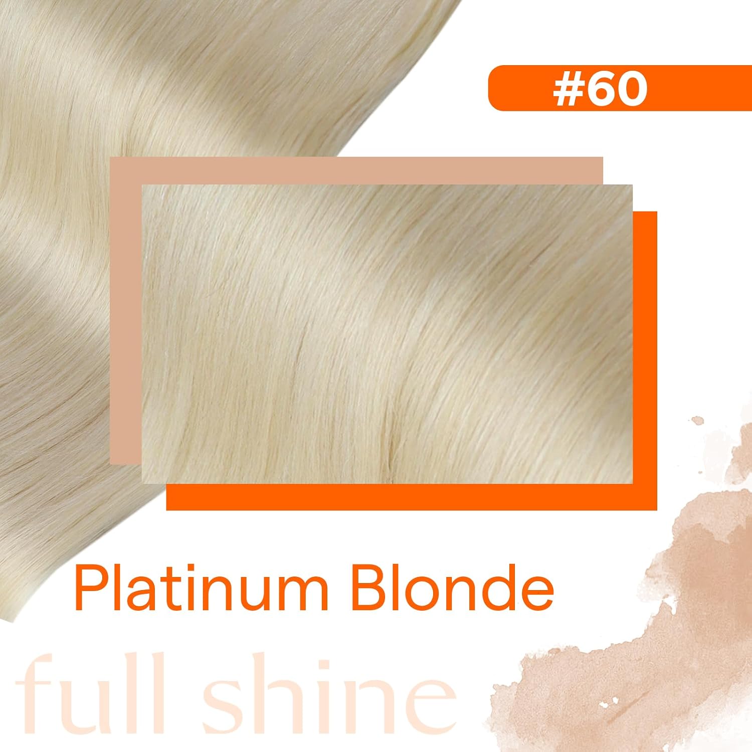 Thumbnail 6 de Full Shine Genius Weft Remy Straight Hair Extensions (Sew-In Weft) – Platinum Blonde, 22 Inch, 80G