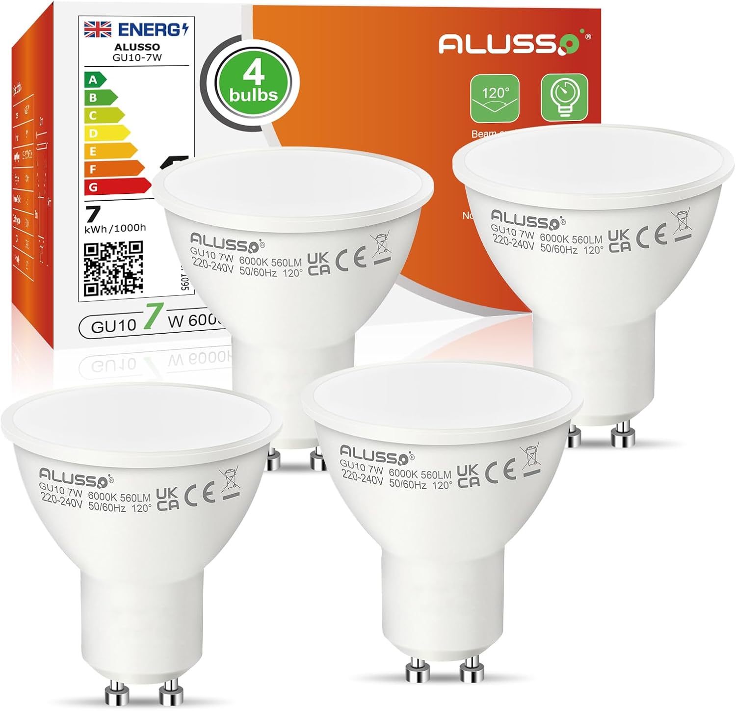 Detalle de ALUSSO 7W GU10 LED Light Bulbs