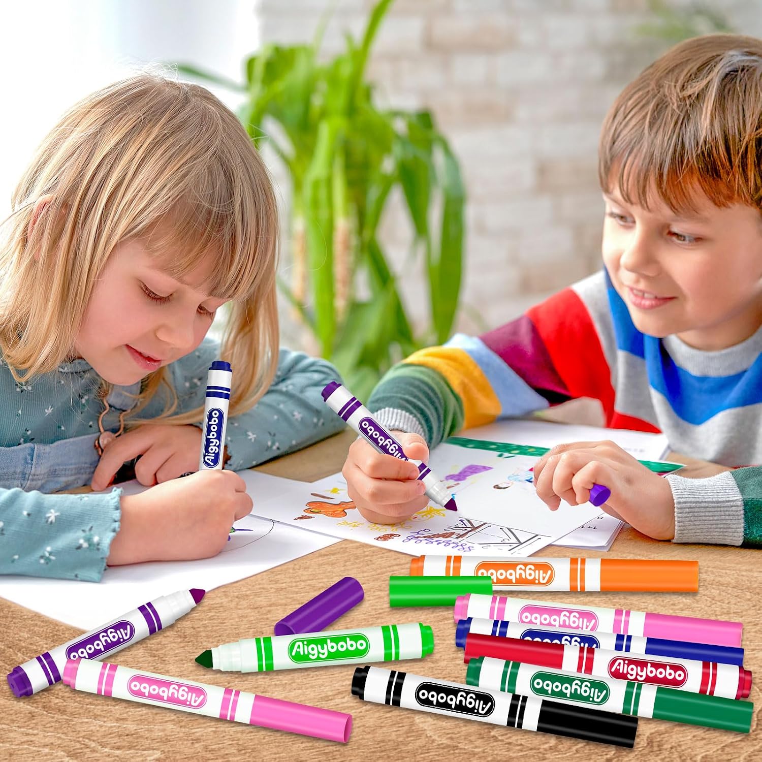 Thumbnail 5 de Aigybobo 200 Count Washable Markers Bulk