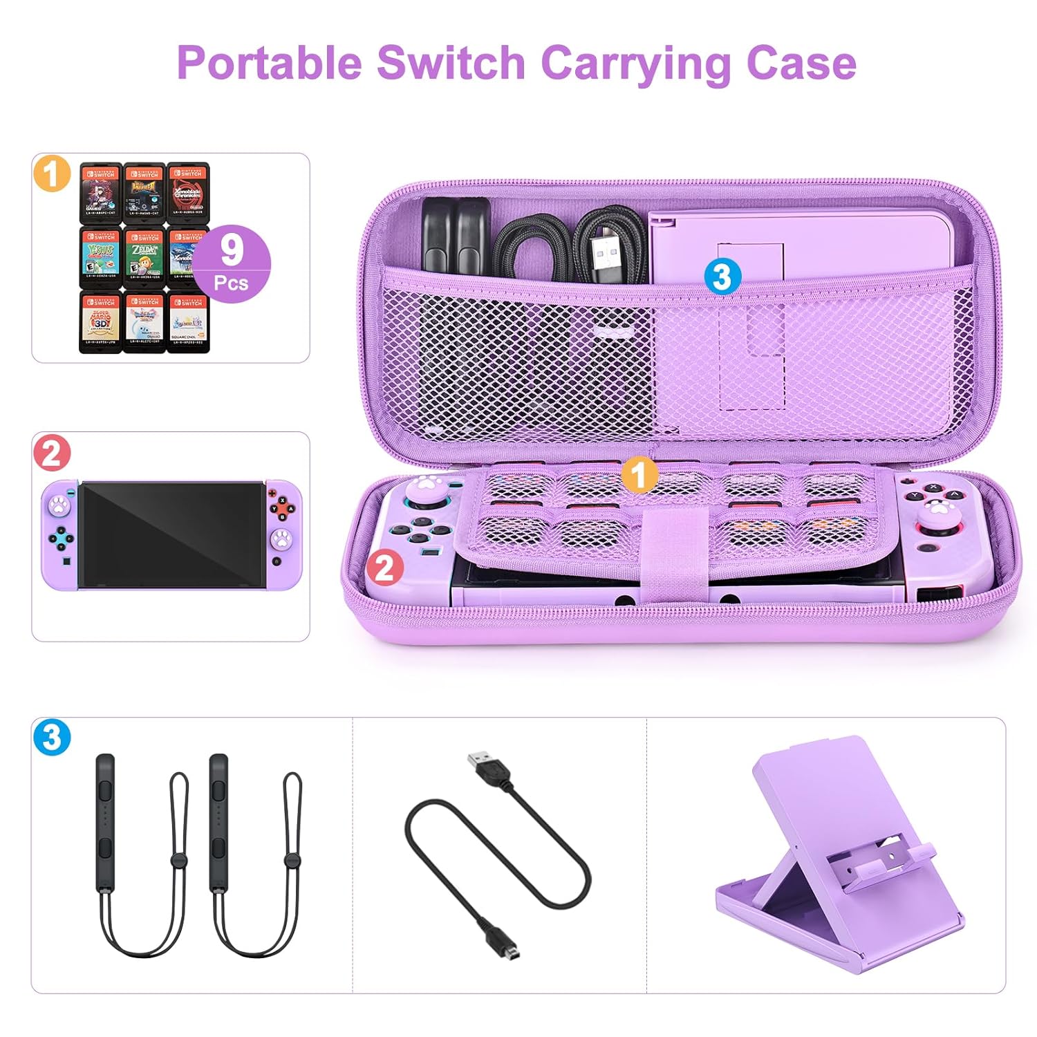 Detalle 2 de Younik Switch Accessories 17-in-1 Purple