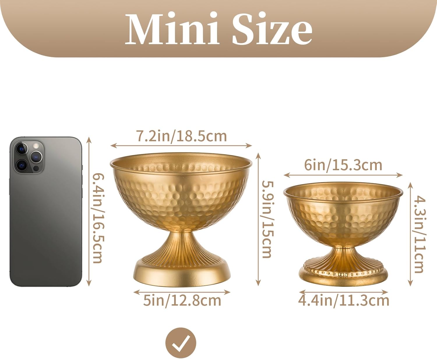 Thumbnail 5 de Sziqiqi Vase doré 13 cm
