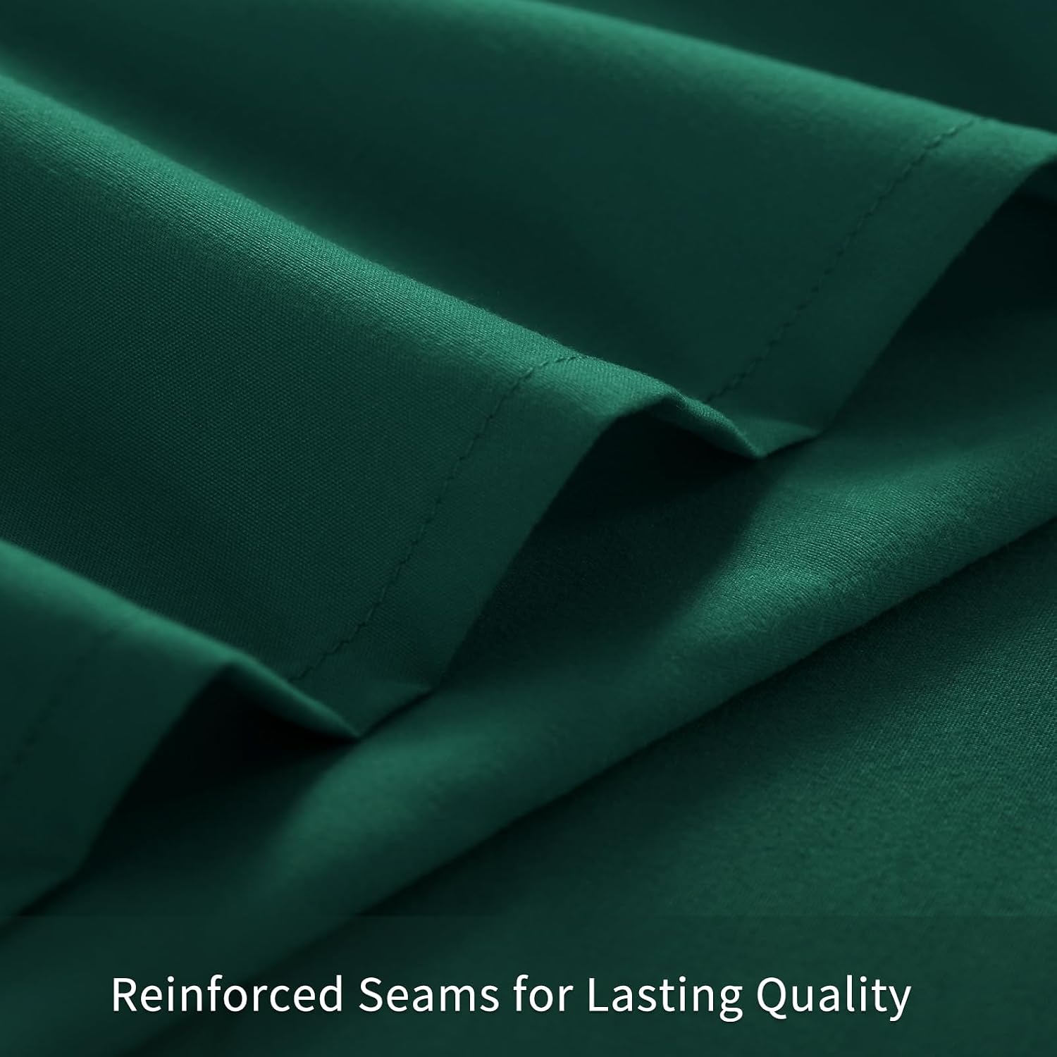 Thumbnail 6 de Tifschlaf Tifschlaf Pillow Cases (4 Pack) – Emerald Green Brushed Microfibre Pillow Covers, Standard Queen 50x75 cm