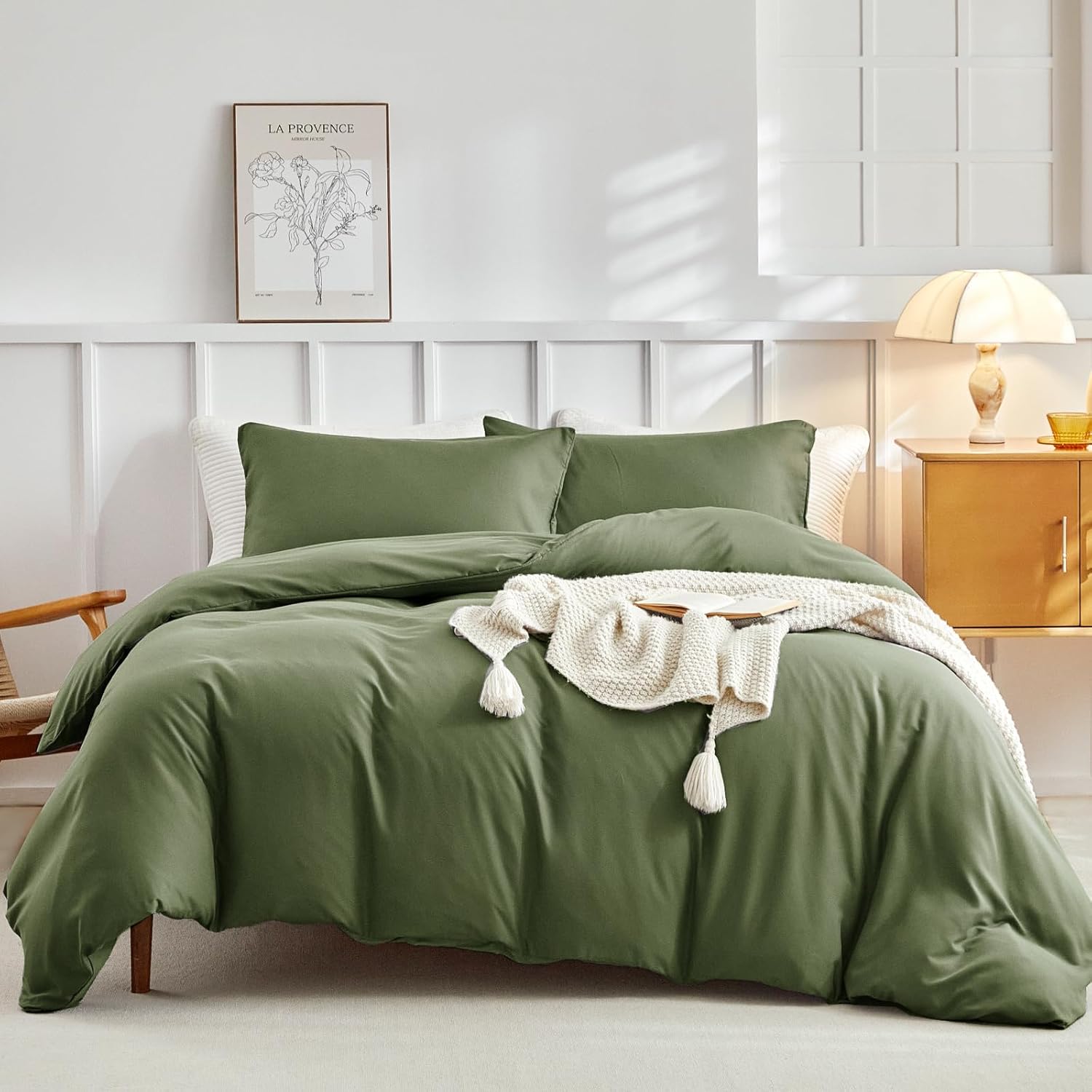 Thumbnail 1 de Tokokimo King Size 4-Piece Olive Green Bedding Set