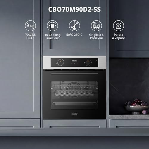 Thumbnail 7 de COMFEE' CBO70M90D2-SS forno da incasso ventilato 70 L, 13 funzioni, Air Fry