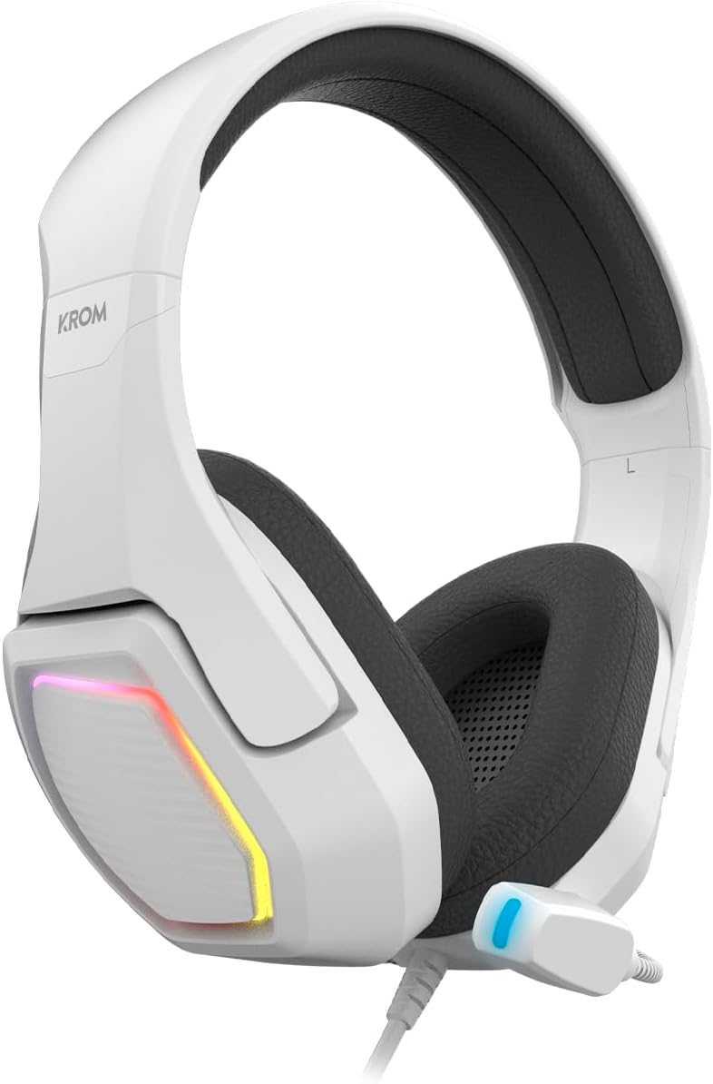 Detalle de KROM KOPA 7.1 USB-Gaming-Headset – 7.1-Sound, RGB, Mikrofon, White