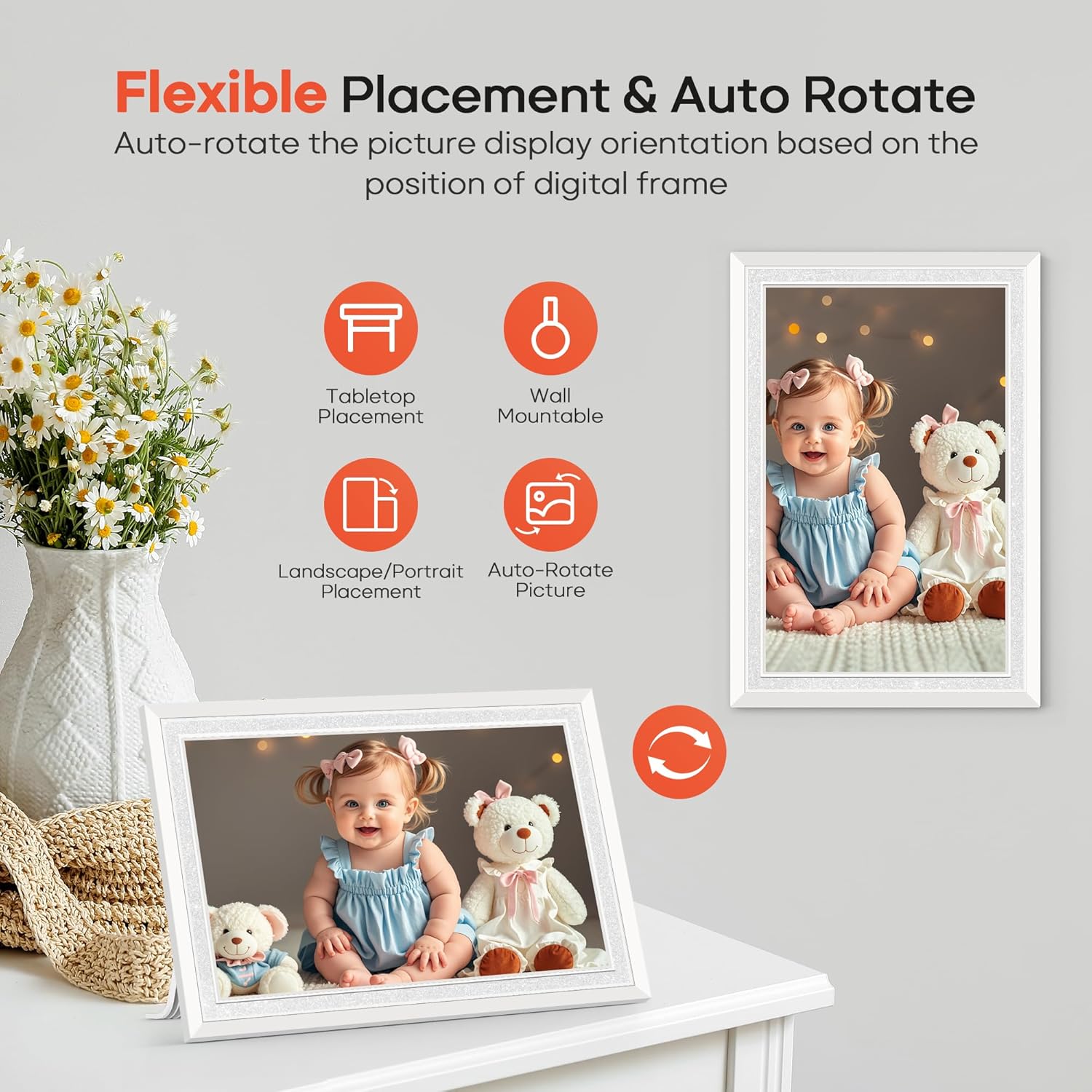 Thumbnail 5 de Frameo 10.1" Digital Picture Frame 32GB