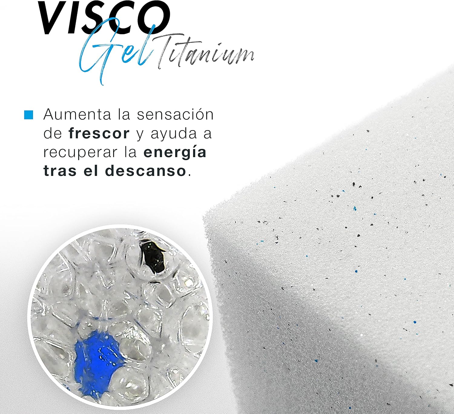 Detalle 2 de KUO Dream Memory Cell Plus: materasso memory foam con gel ViscoTitanium e rinforzo lombare 105x190 cm, 30 cm di spessore