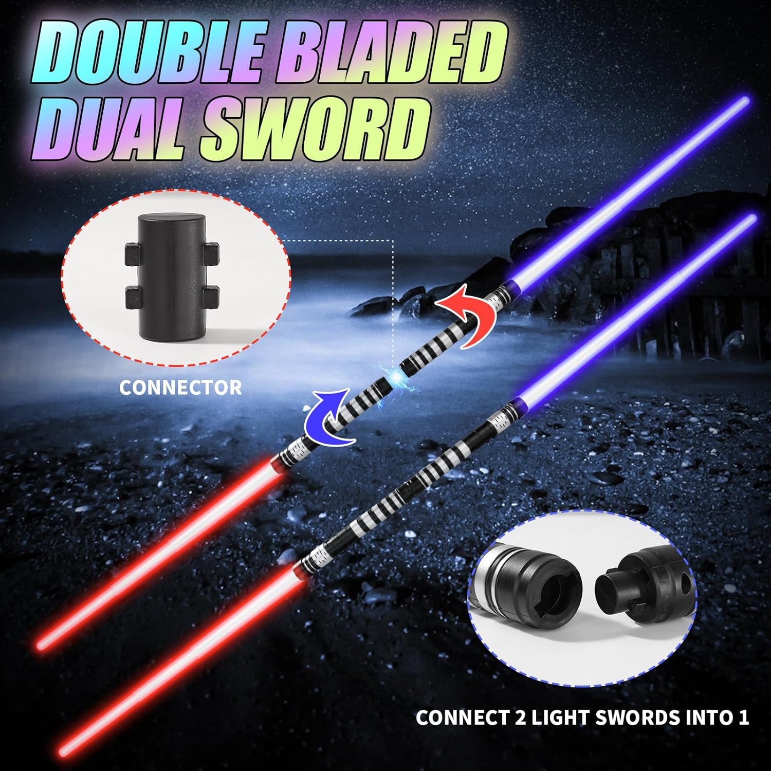 Thumbnail 4 de Yumuwind Light Sabers for Kids (7-Colour LED, Sound Effects) – Retractable Dueling Sword for Ages 5–12