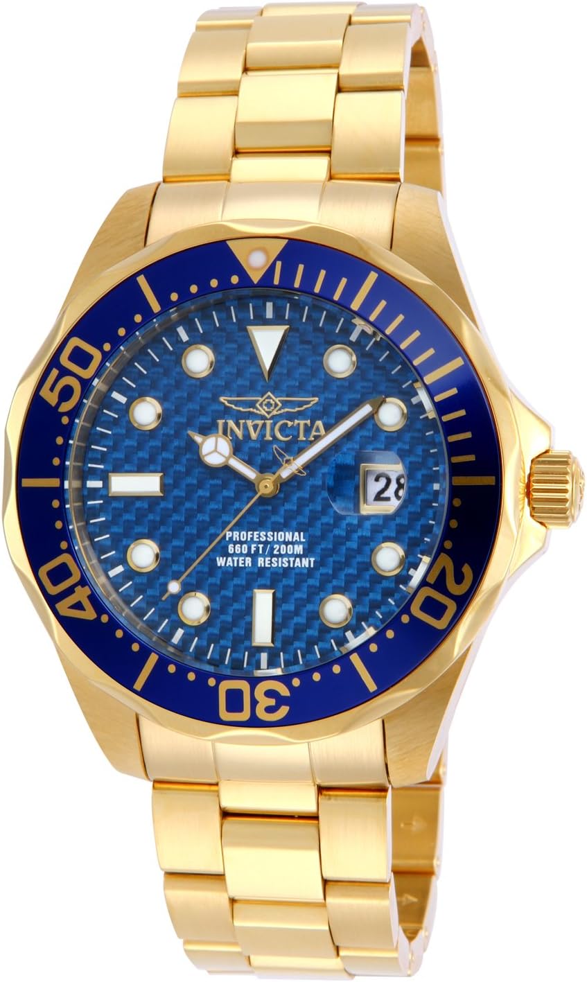 Detalle de Invicta Pro Diver Homme 47mm – Montre à Quartz en Acier Inoxydable