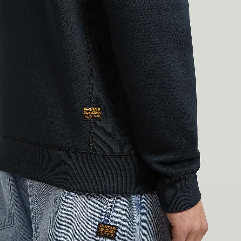 Detalle de G-STAR Uomini Premium Core Sweater: eleganza casual con dettagli rifiniti