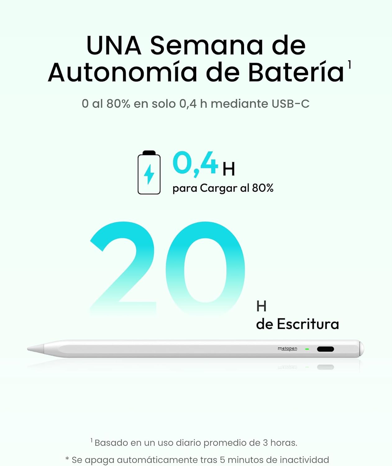 Thumbnail 2 de metapen Air8 Lápiz para iPad 20h