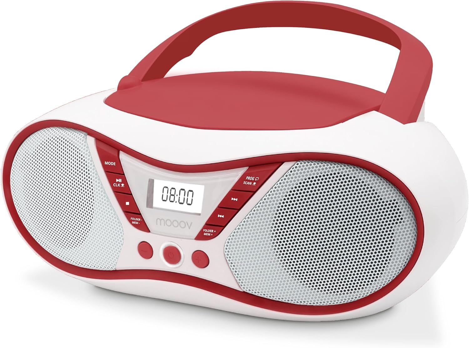 Detalle de MOOOV Cherry 477411 – przenośny odtwarzacz CD z radiem FM i stereo 6 W