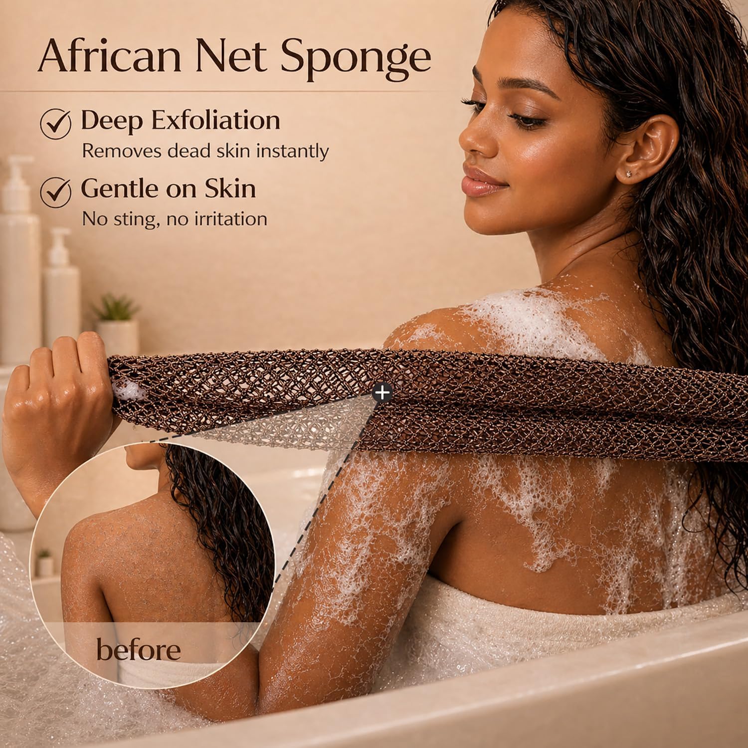 Detalle de African Net Sponge 3-Pack