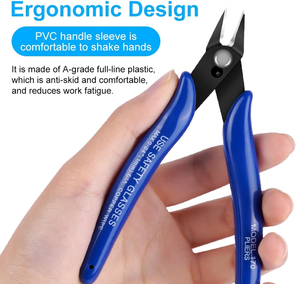 Thumbnail 4 de Ainiv 4PCS Micro Wire Cutter: Spring-Loaded Diagonal Cutters for Precise, Safe Cuts
