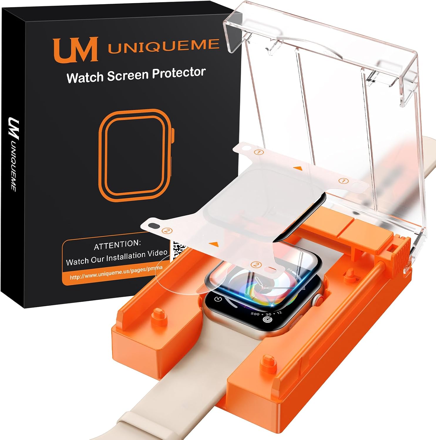 Detalle de UniqueMe Apple Watch Screen Protector 44mm 2 Pack