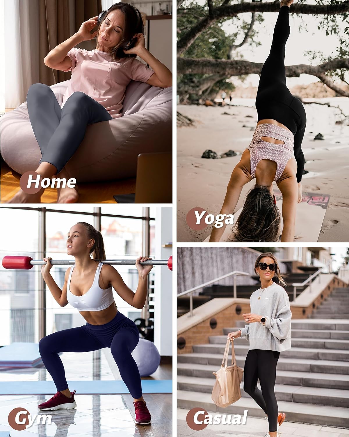 Detalle de NexiEpoch Women's Leggings 4-Pack