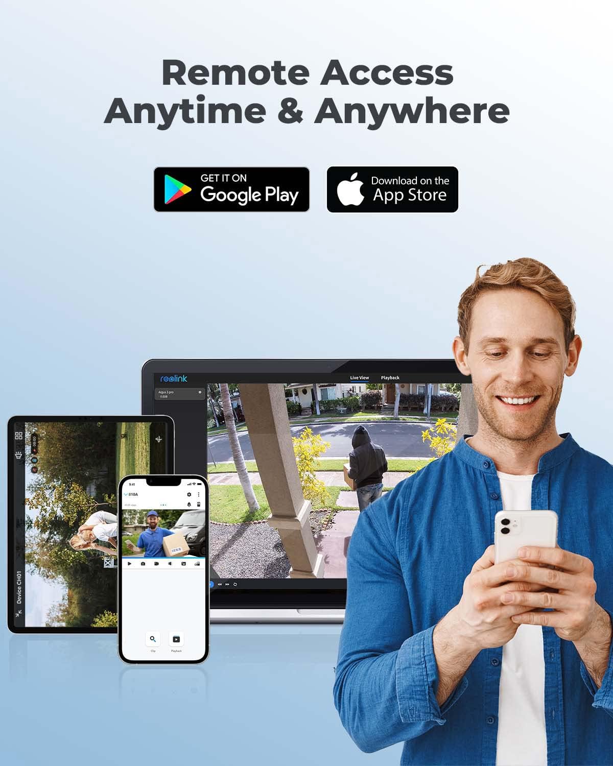 Thumbnail 4 de Reolink RLC-810A 4K PoE telecamera da esterno con rilevamento di persone, veicoli e animali (2 pezzi)