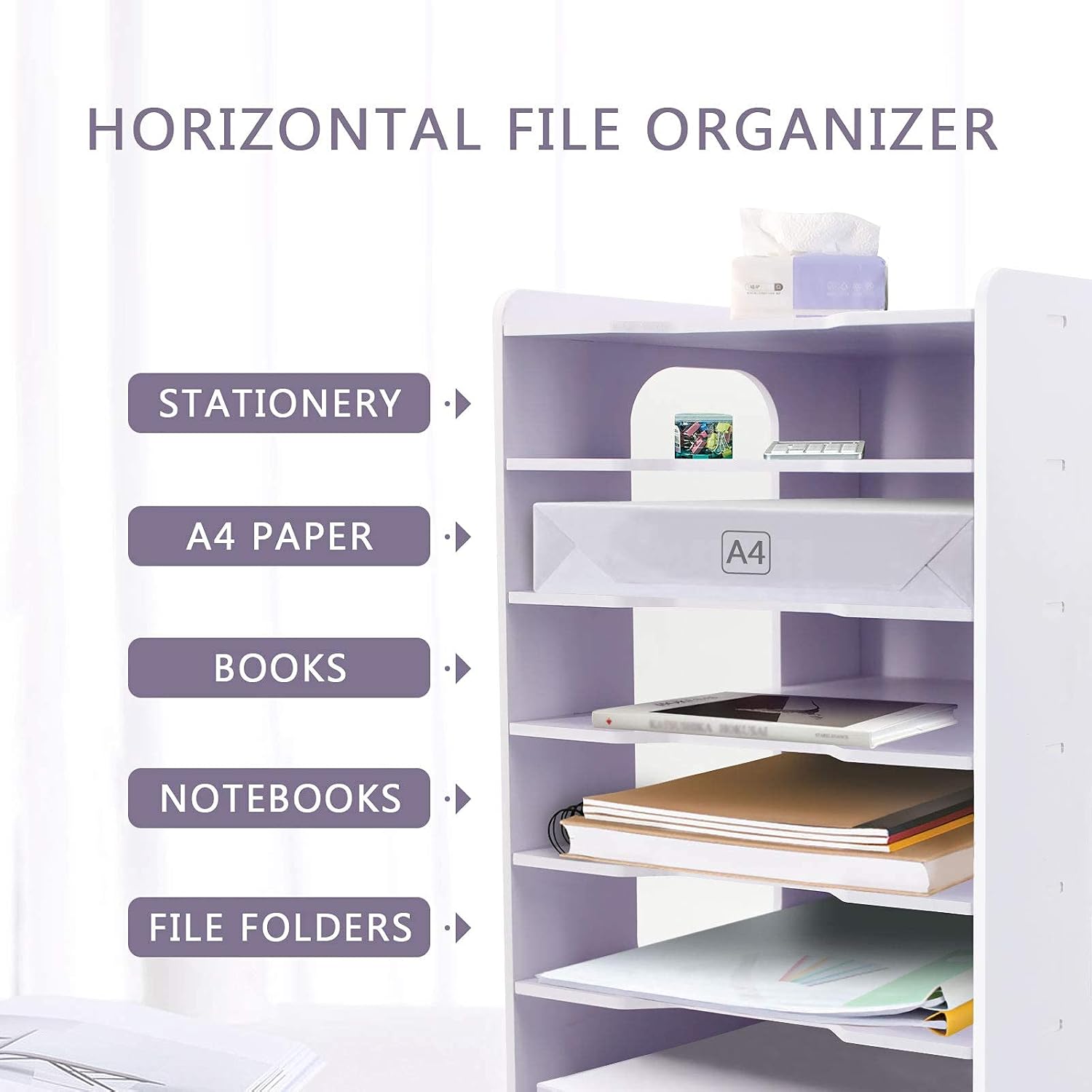 Thumbnail 1 de SONGWAY 7-Tier File Organizer for Desk