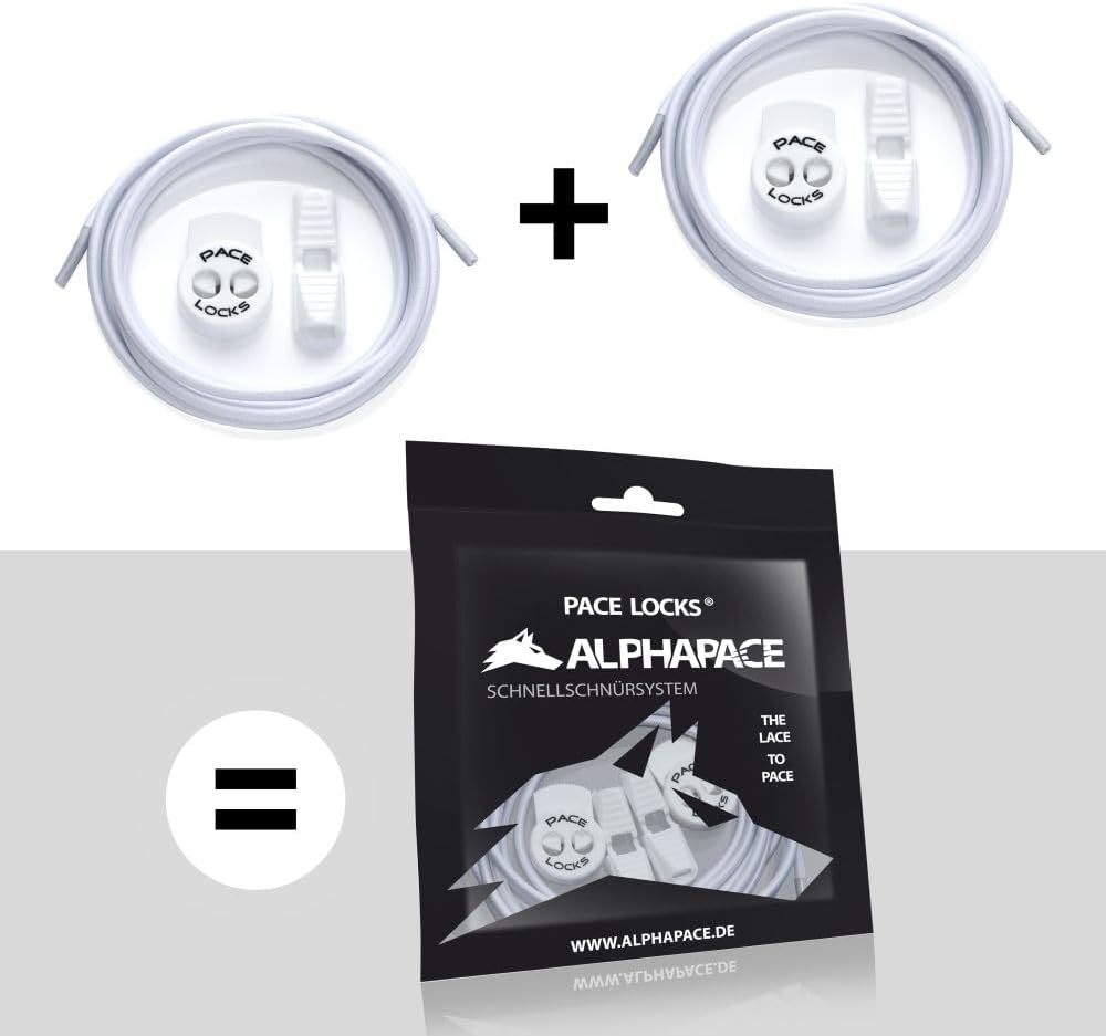 Thumbnail 1 de ALPHAPACE PACE LOCKS : lacets élastiques autobloquants 120 cm (système ultra-rapide, sans laçage)