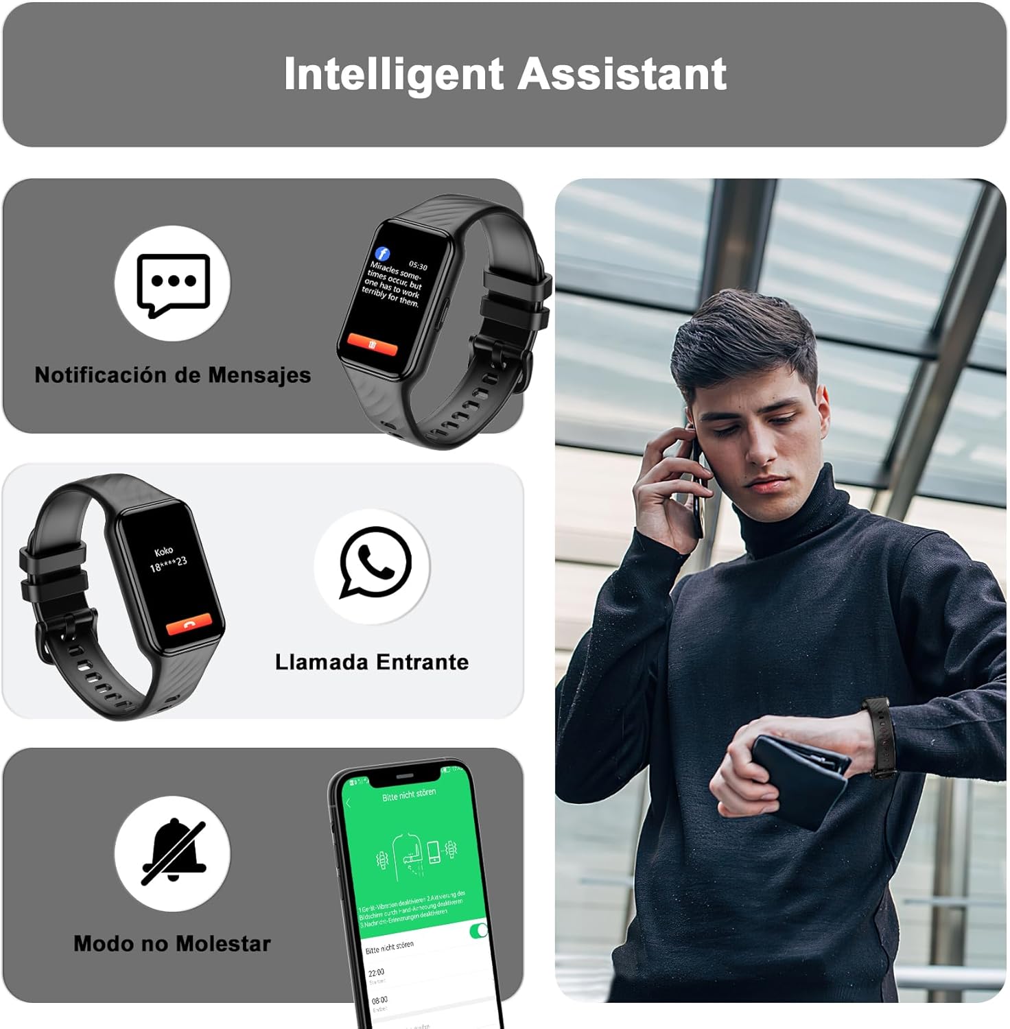 Thumbnail 4 de Blackview Smart Watch for Women and Men: 1.47" TFT Display, 50‑Day Battery, IP68 Waterproof