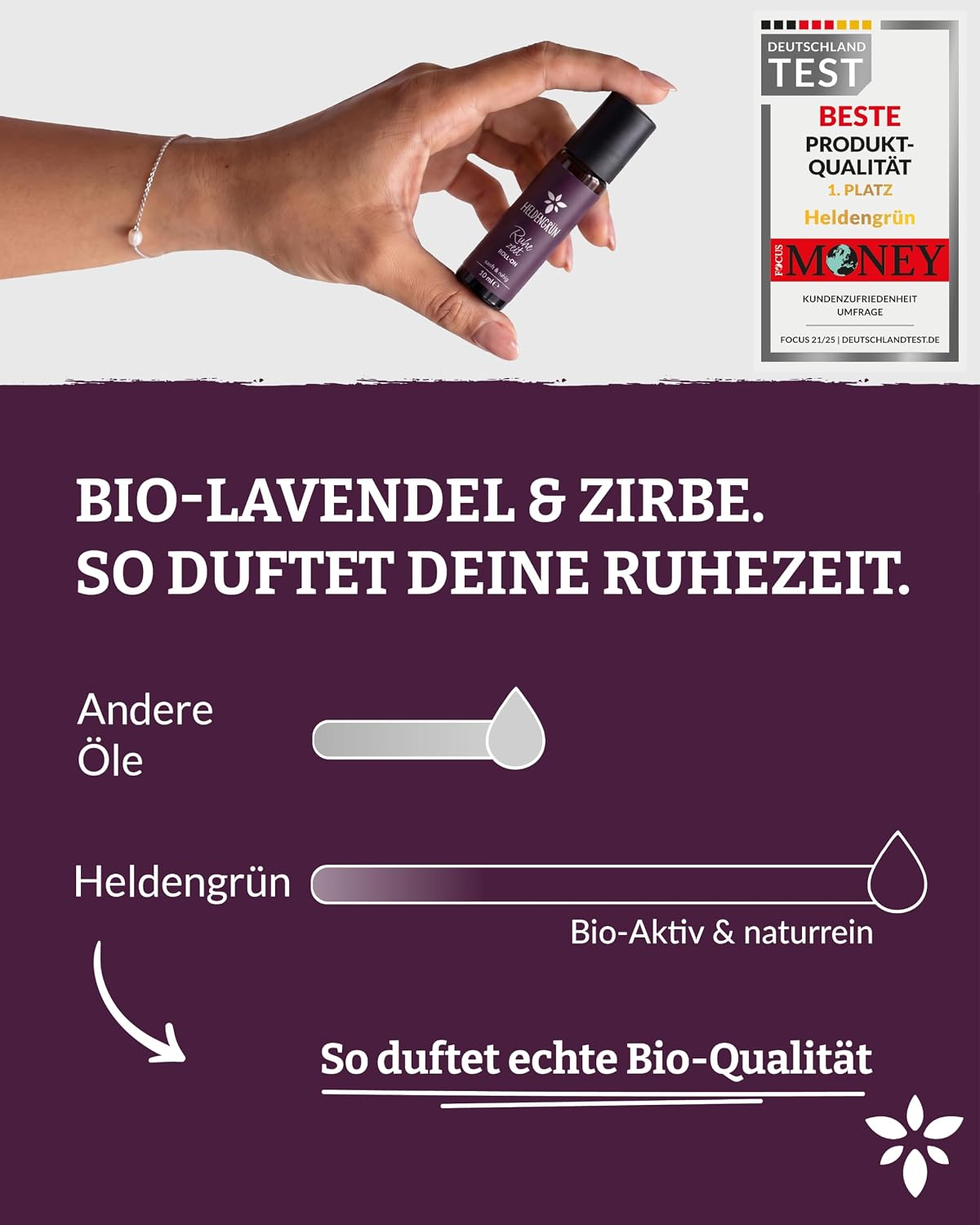 Detalle 2 de Heldengrün Ruhezeit BIO Roll-On Anti-Stress