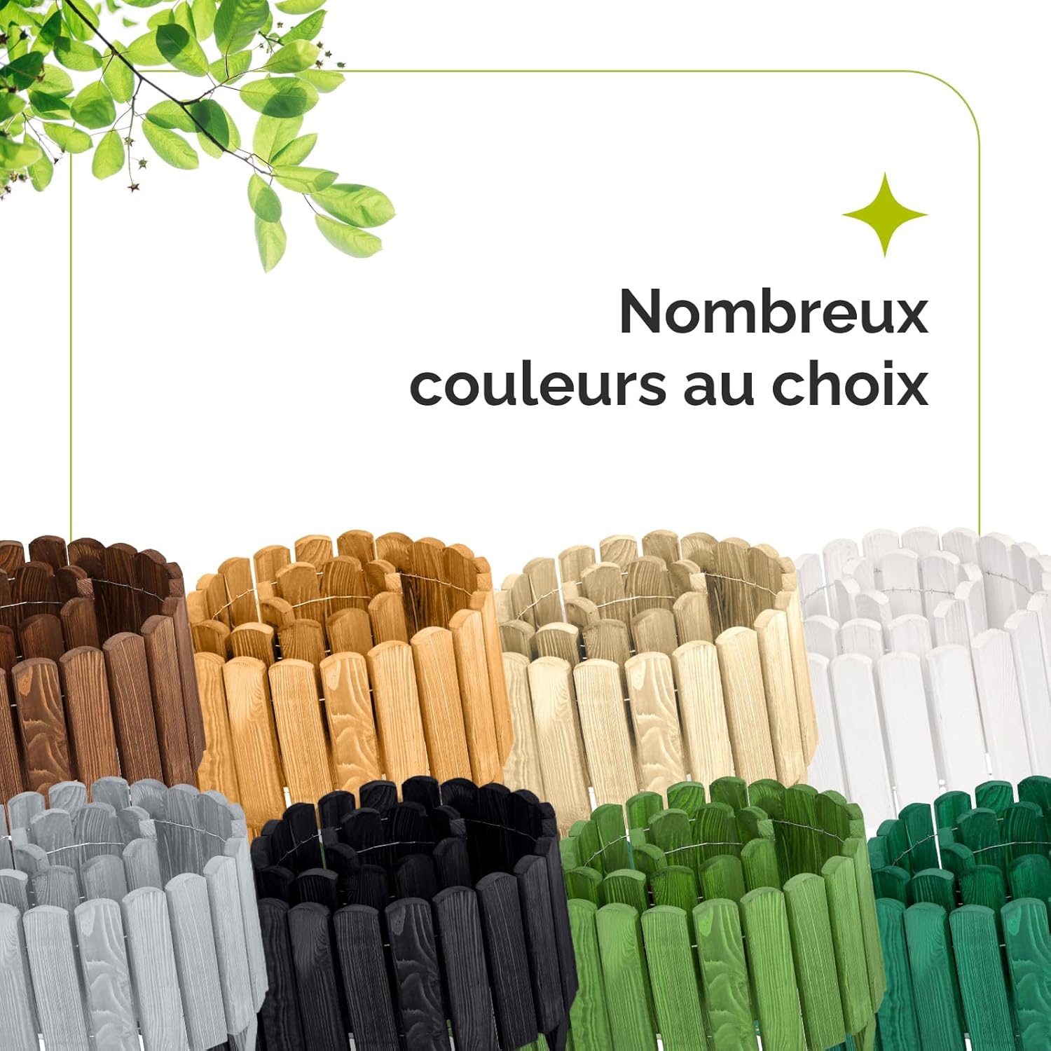Thumbnail 4 de Garronda GD-0046 Bordure Jardin Extérieur 200 cm – Bois traité, Ø Massif au Parcours Flexible