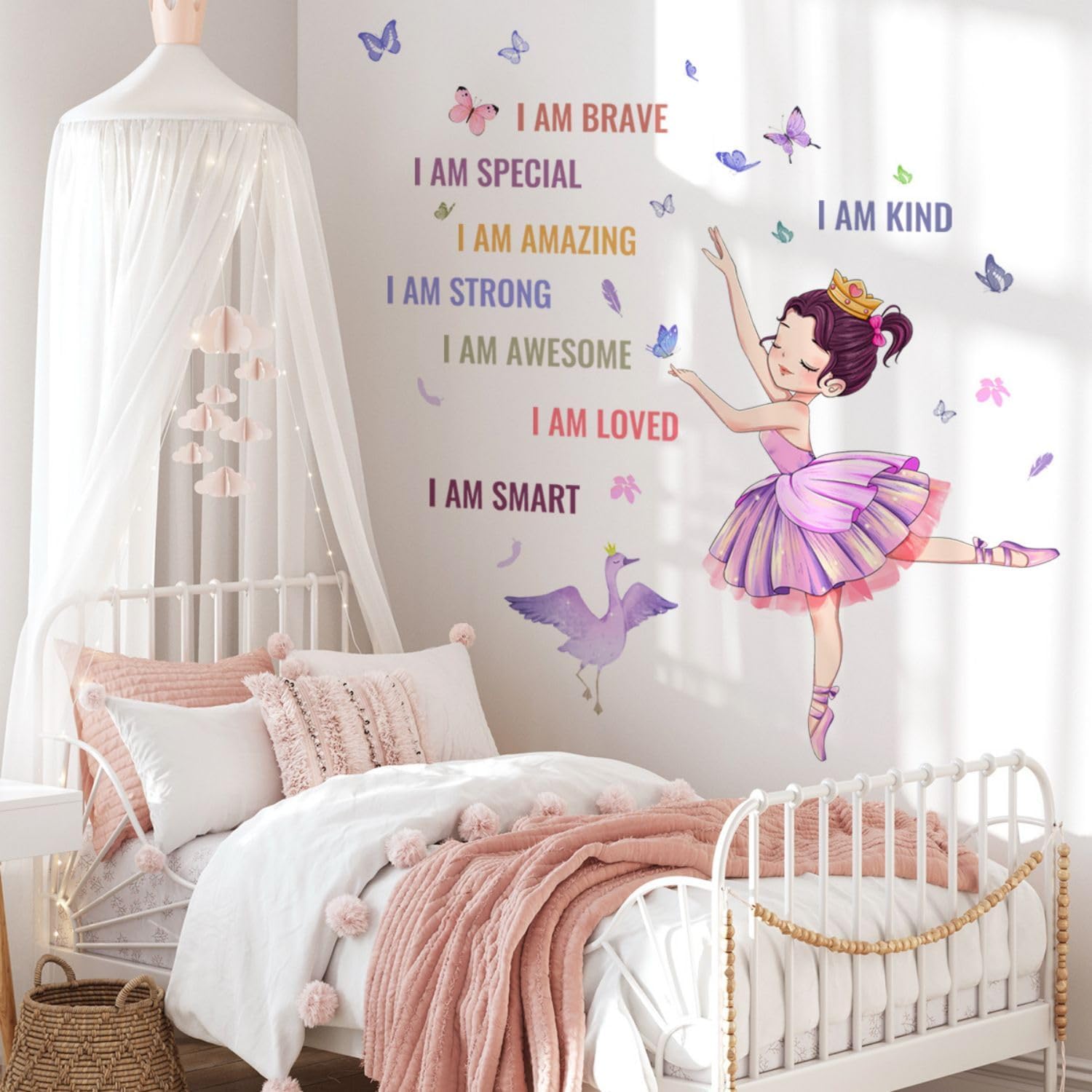Thumbnail 2 de OOTSR Ballet Girls Wall Decals: Inspirational Princess Theme for Kids' Rooms