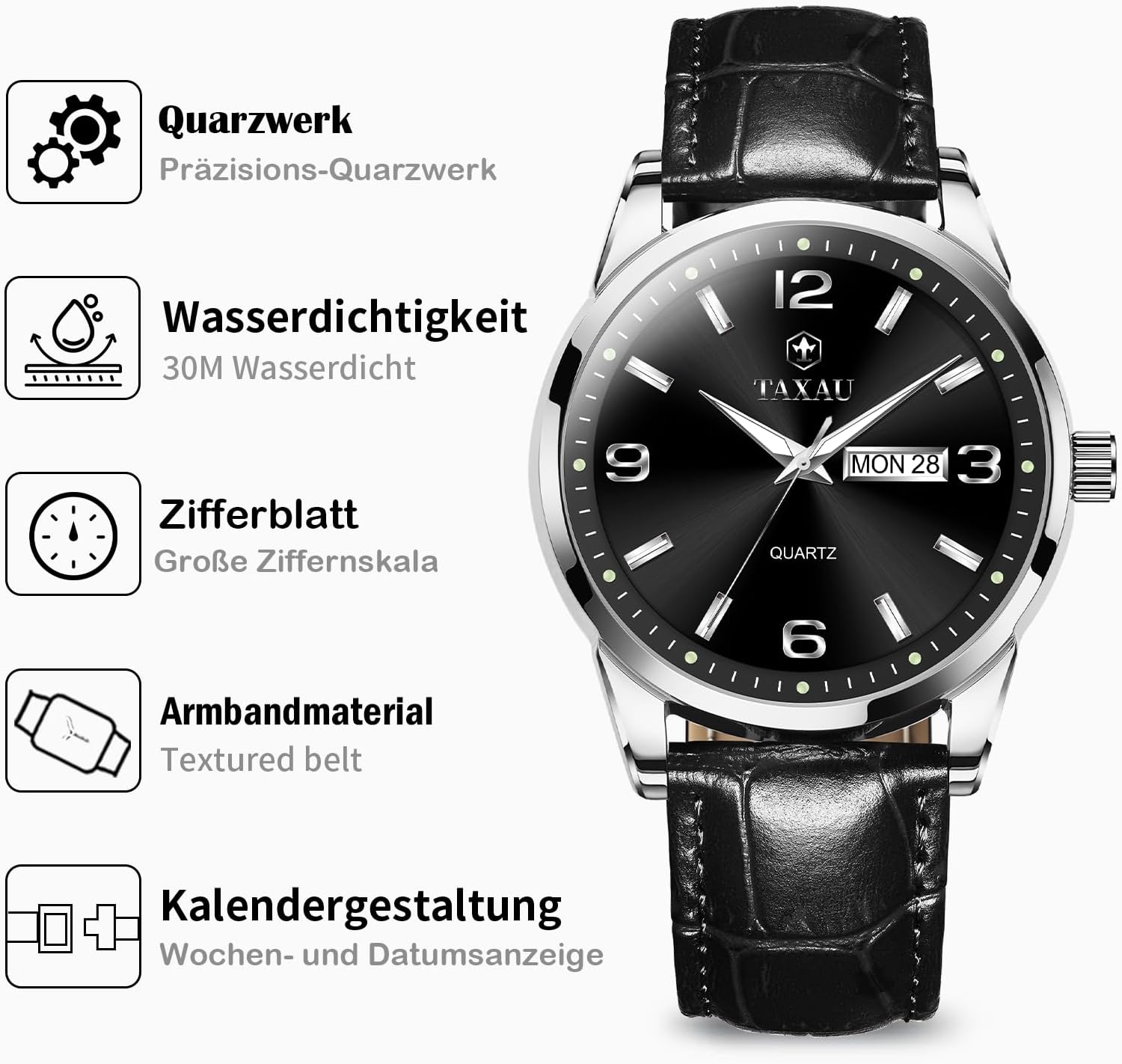 Thumbnail 5 de Taxau Herrenuhr 41 mm Wasserdicht