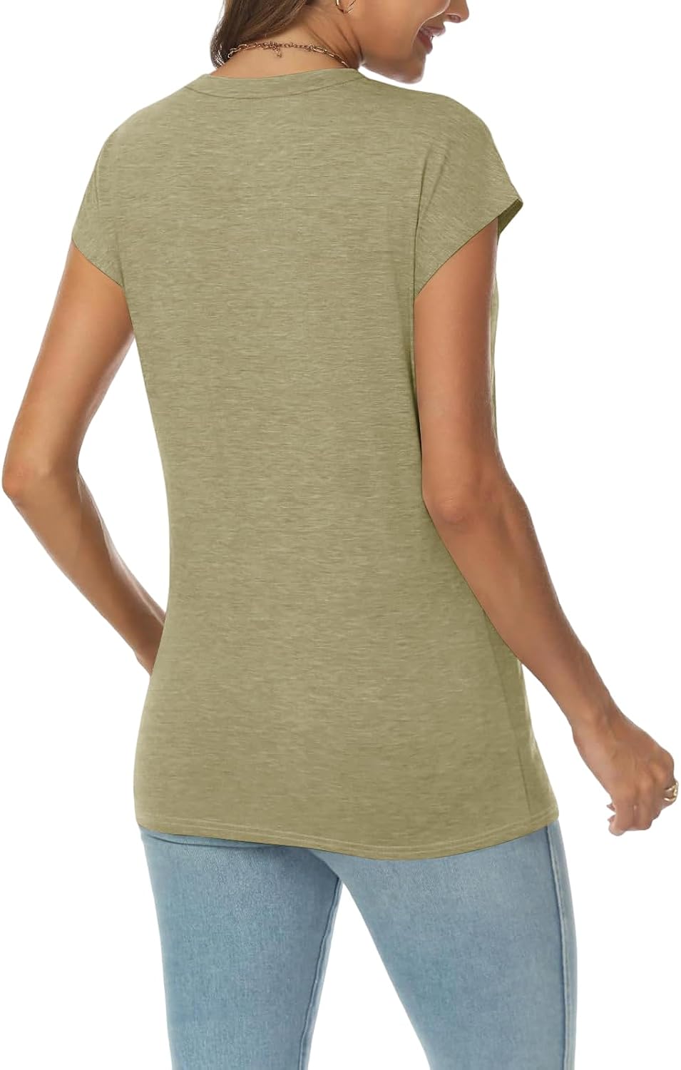 Detalle 2 de Cuptacc V-Ausschnitt T-Shirt für Damen