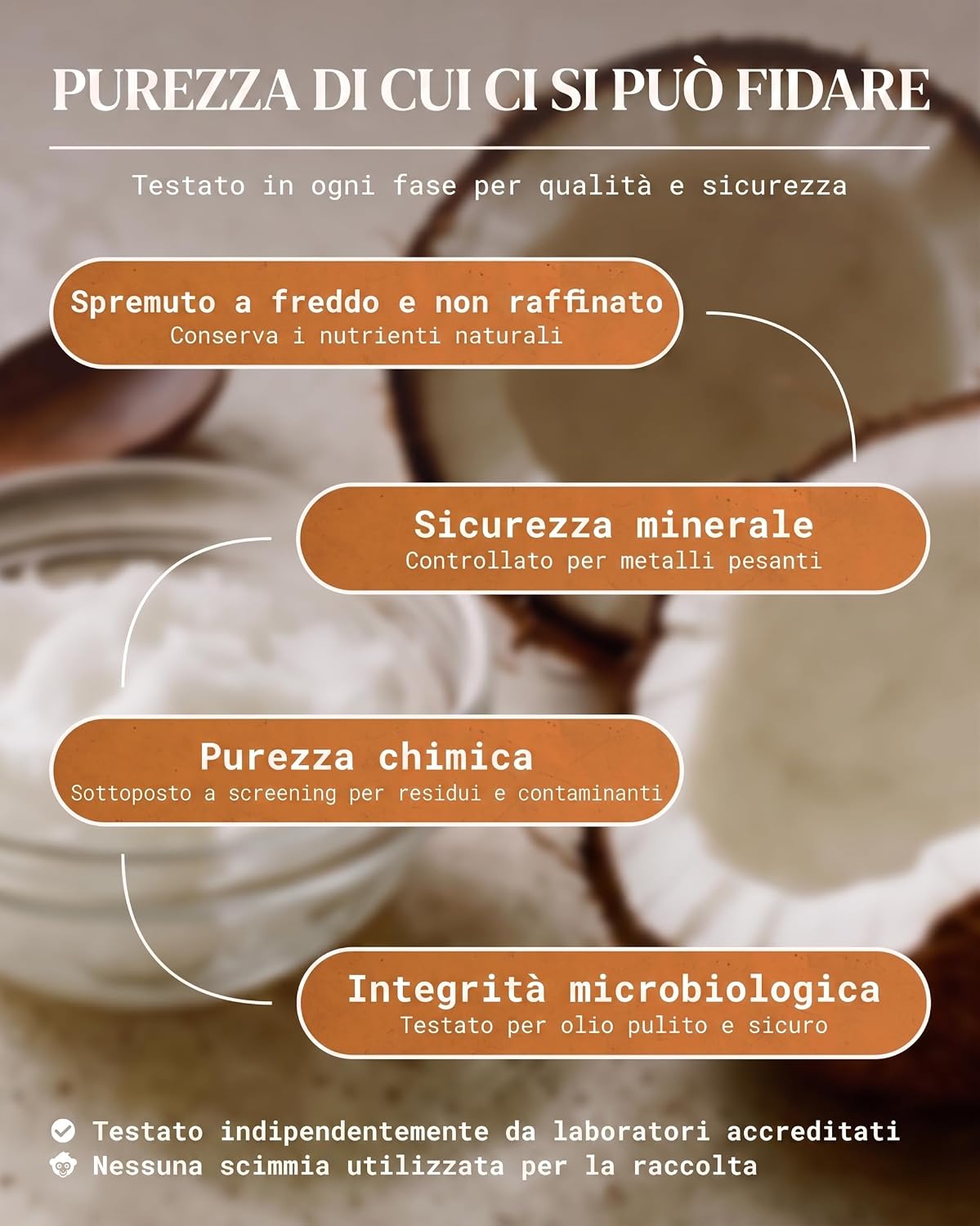 Detalle de NaturaleBio Olio di Cocco Bio Vergine Spremuto a Freddo: puro, biologico e versatile
