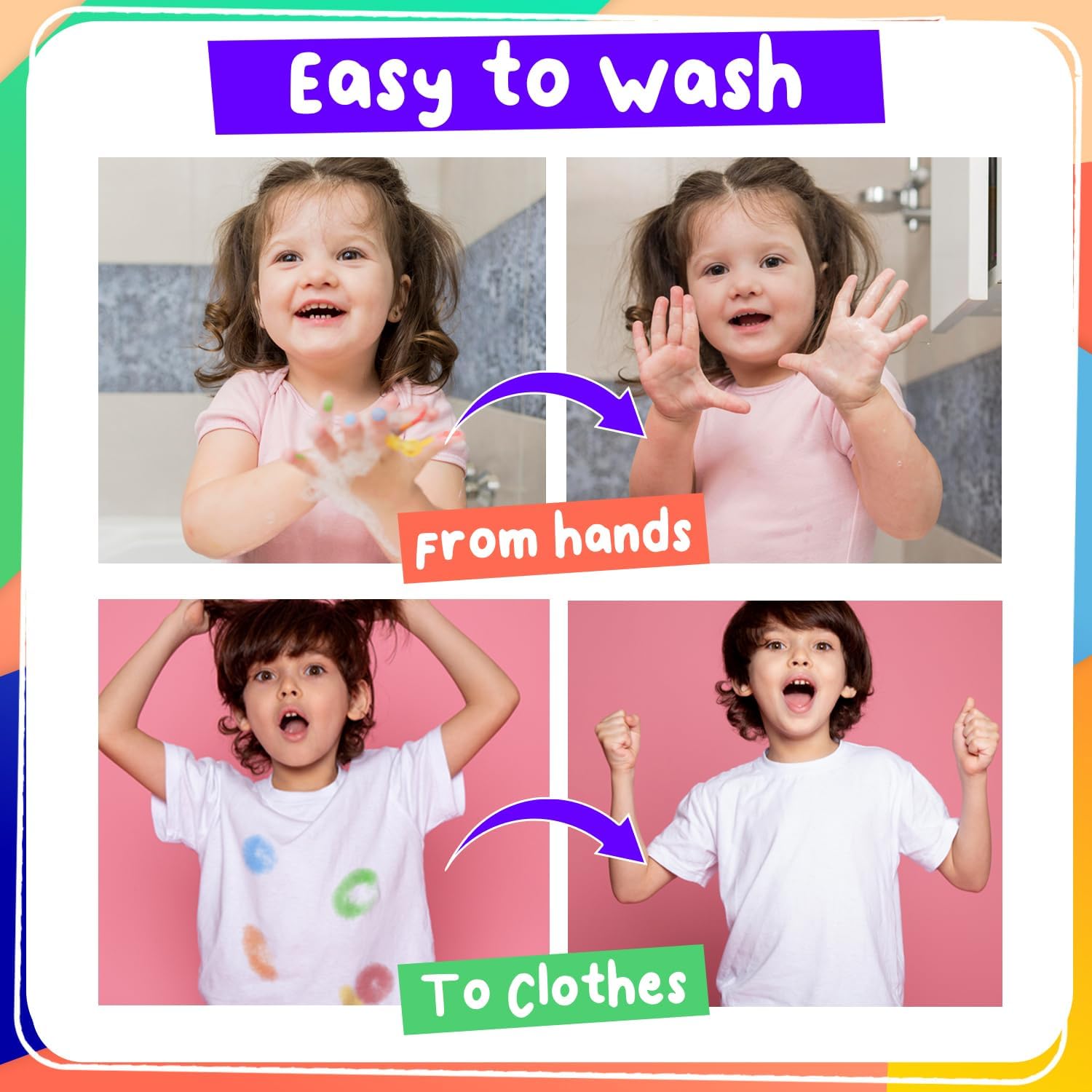 Thumbnail 4 de Chalkola 8 Washable Dot Markers for Toddlers (2-4) with 20-Page Coloring Activity Book Kit