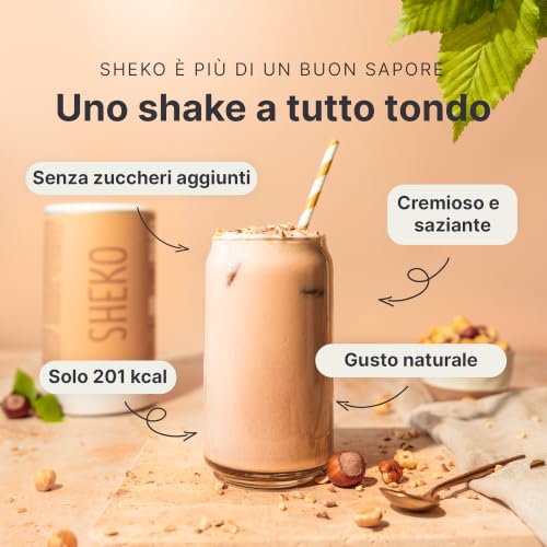 Detalle de SHEKO Balance Shake Haselnuss – Mahlzeitenersatz & Abnehmshake, 378 g