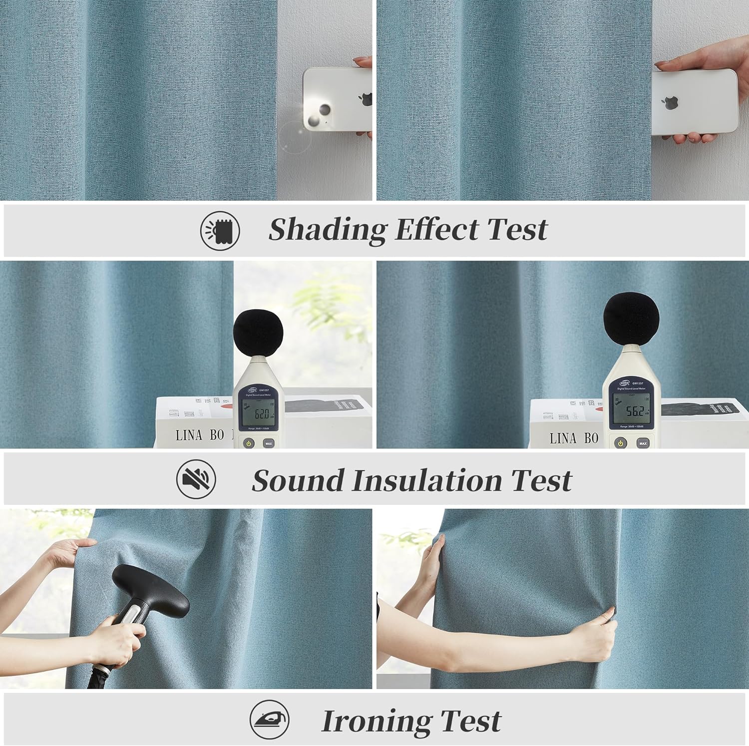 Thumbnail 5 de KEQIAOSUOCAI 108-inch blackout curtains 2 panels 🪟