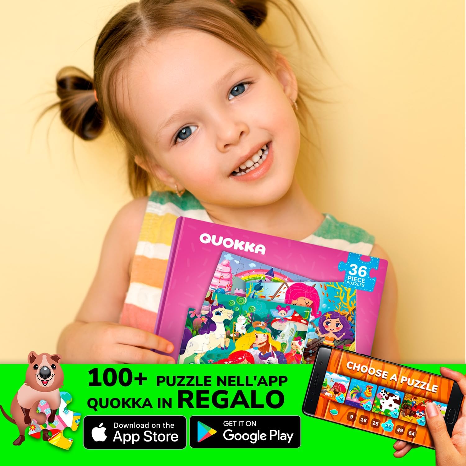 Thumbnail 5 de QUOKKA Puzzle magnetico Principessa Unicorno 36 pezzi 🧩