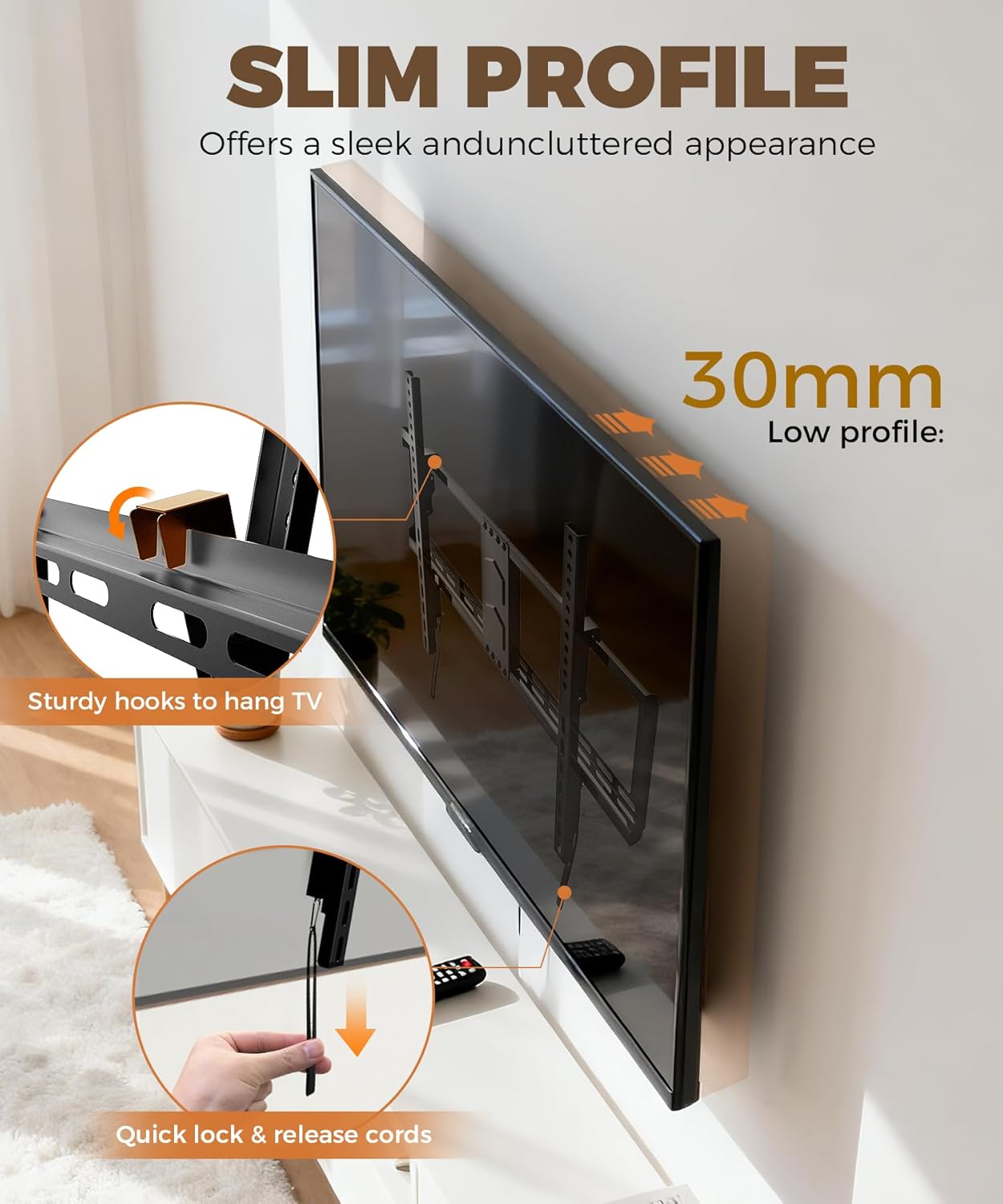 Detalle de Digank TV Wall Bracket 75kg slim tilt
