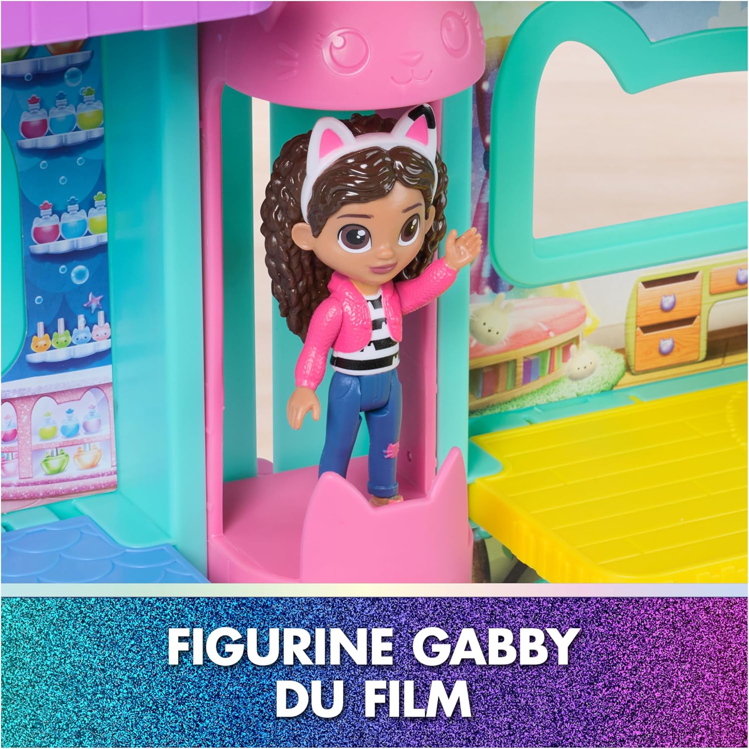 Detalle de Gabby Et La Maison Magique – Maison de Poupée 60 cm avec Gabby (DreamWorks Gabby’s Dollhouse)