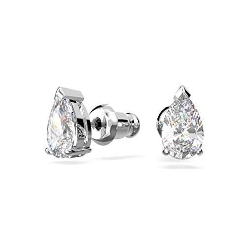 Detalle 2 de Swarovski Set Attract Taglio Pear Bianco – Collana e Orecchini Placcato Rodio