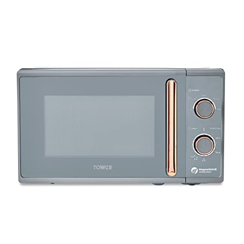 Detalle de Tower Cavaletto Manual Microwave with 800W, 20L – T24038RGG (Grey & Rose Gold)