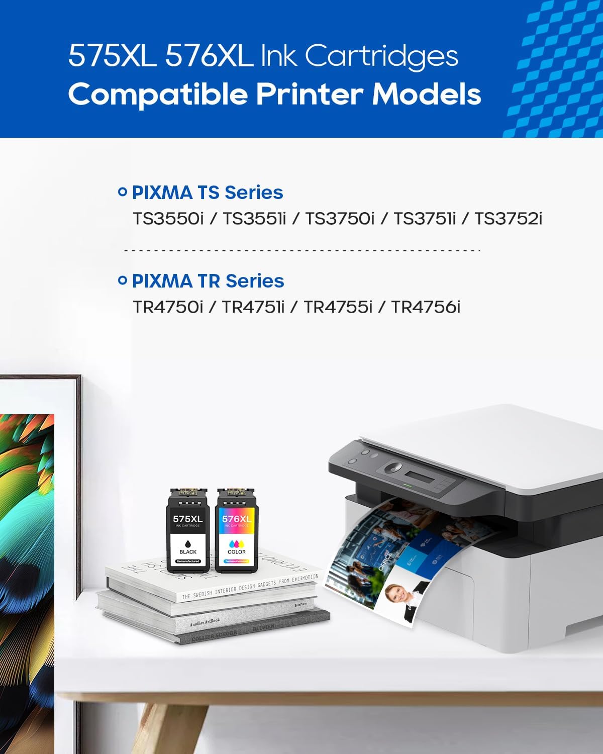 Thumbnail 1 de Skydo PG-575XL CL-576XL: Cartucce di Ricambio per Canon PIXMA (575XL/576XL) – Prestazioni affidabili
