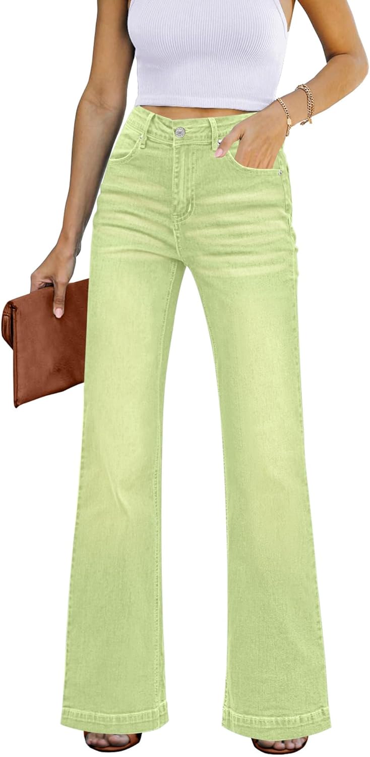 Thumbnail 6 de GRAPENT Women's Flare Jeans High Waisted Wide Leg Baggy Denim Pants