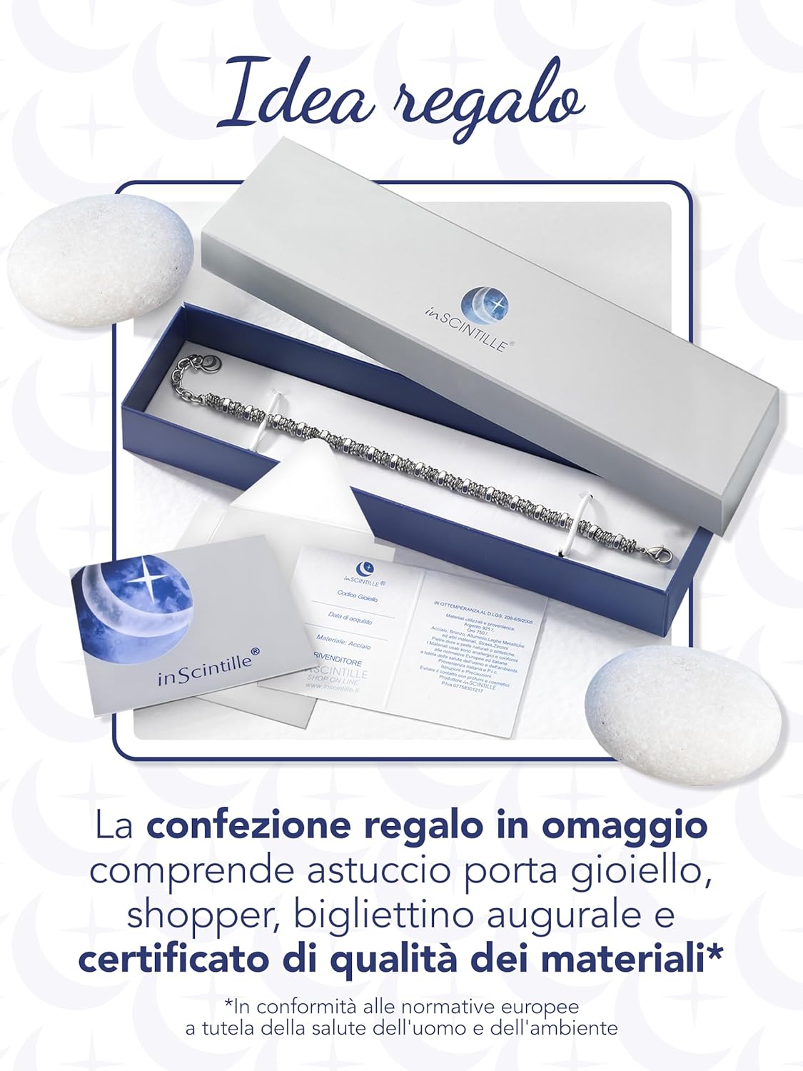 Detalle de inSCINTILLE Bracciale Uomo Acciaio Rondelle e Bulloni – Regolabile 18-22 cm, Confezione Regalo Inclusa