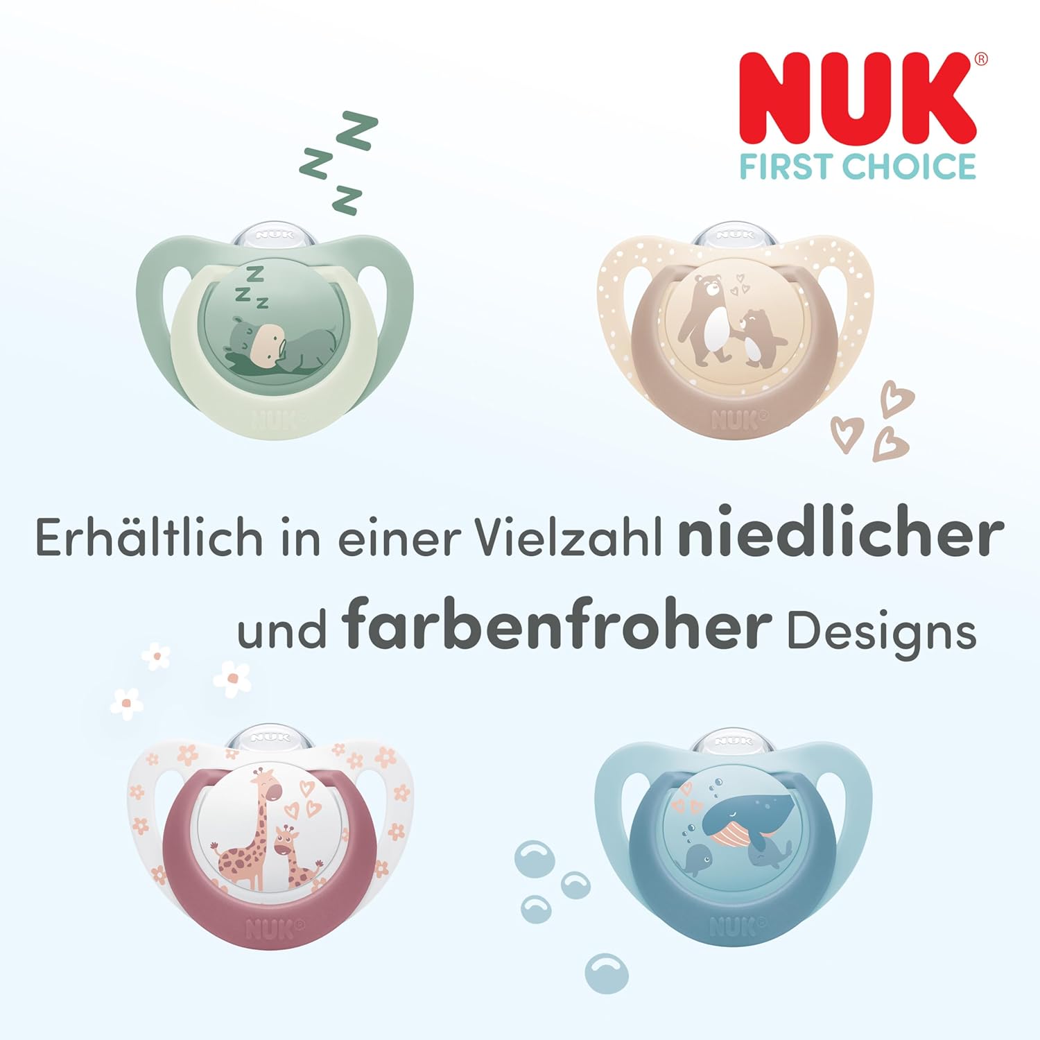 Detalle 2 de NUK First Choice Schnuller 0-6 Monate, 4er Set