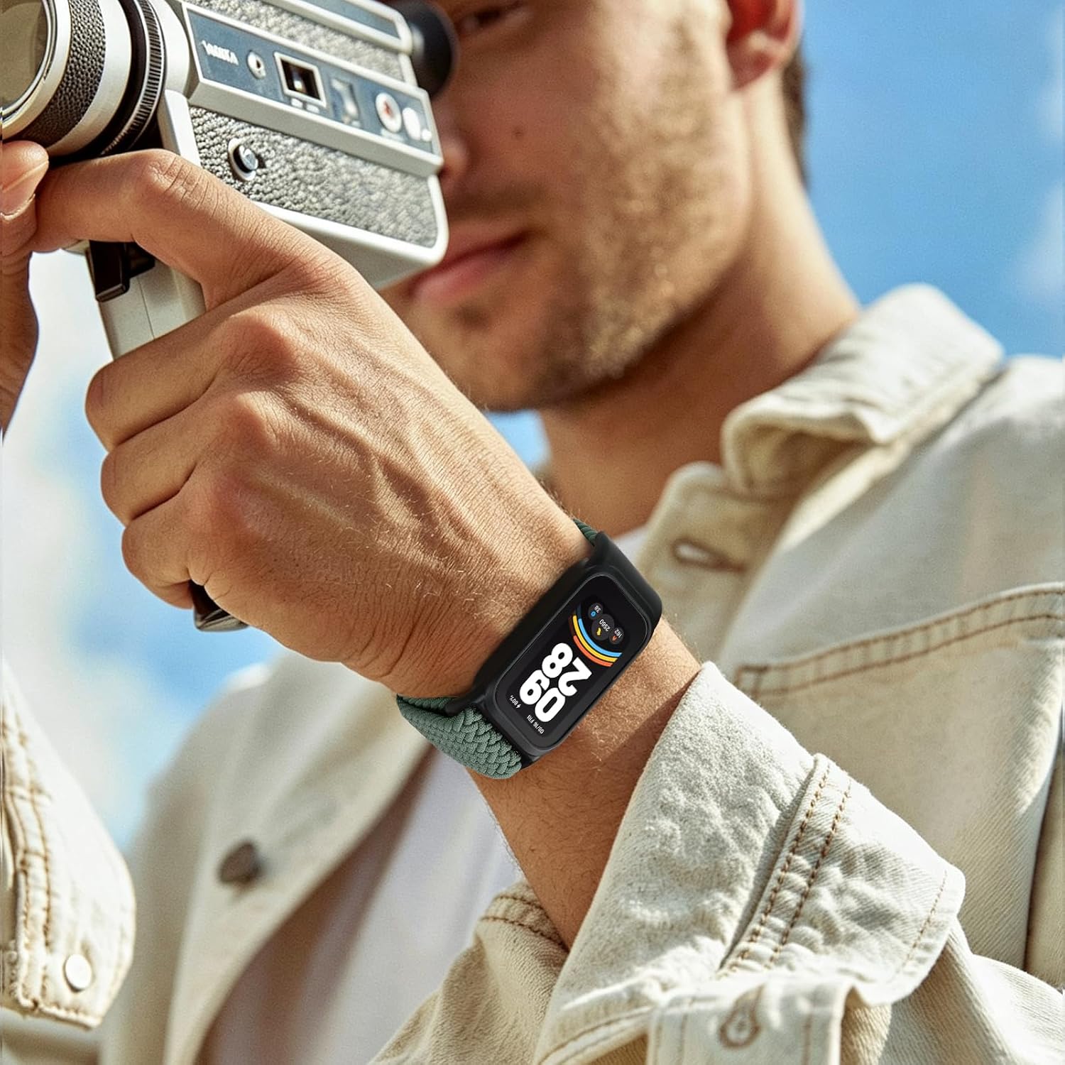 Thumbnail 6 de Janpso Correas trenzadas para Xiaomi Smart Band 9 Active/Redmi Smart Band 3 – Elástico y ajustable