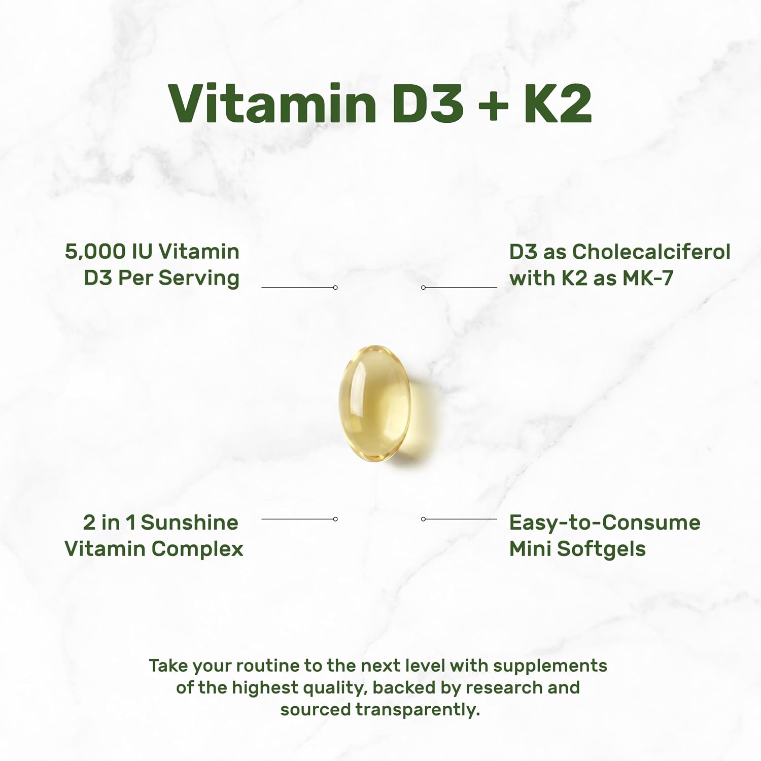 Detalle de DEAL SUPPLEMENT Vitamin D3 Softgels 5,000 IU