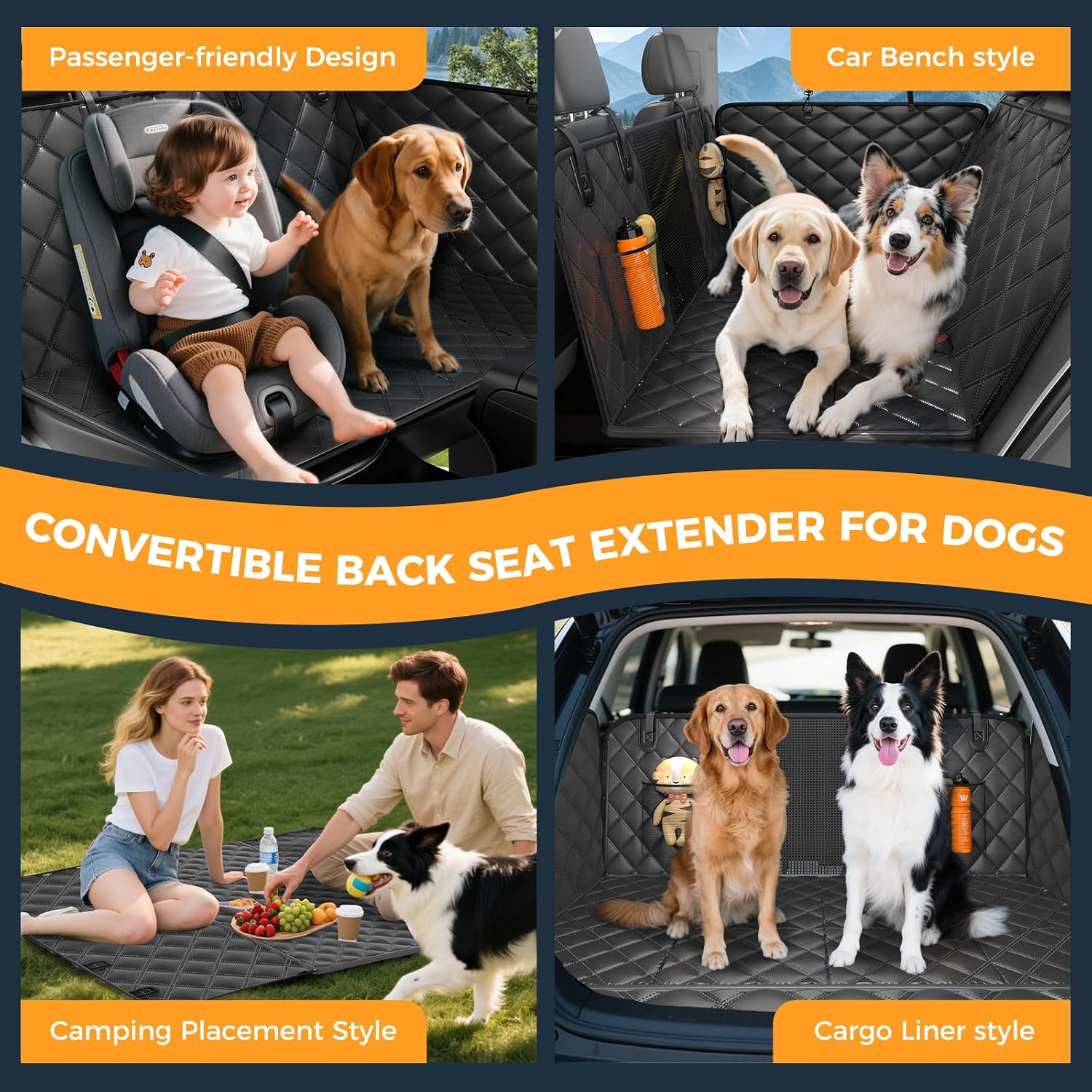 Thumbnail 6 de Dog Car Seat Cover, 400 lb Capacity