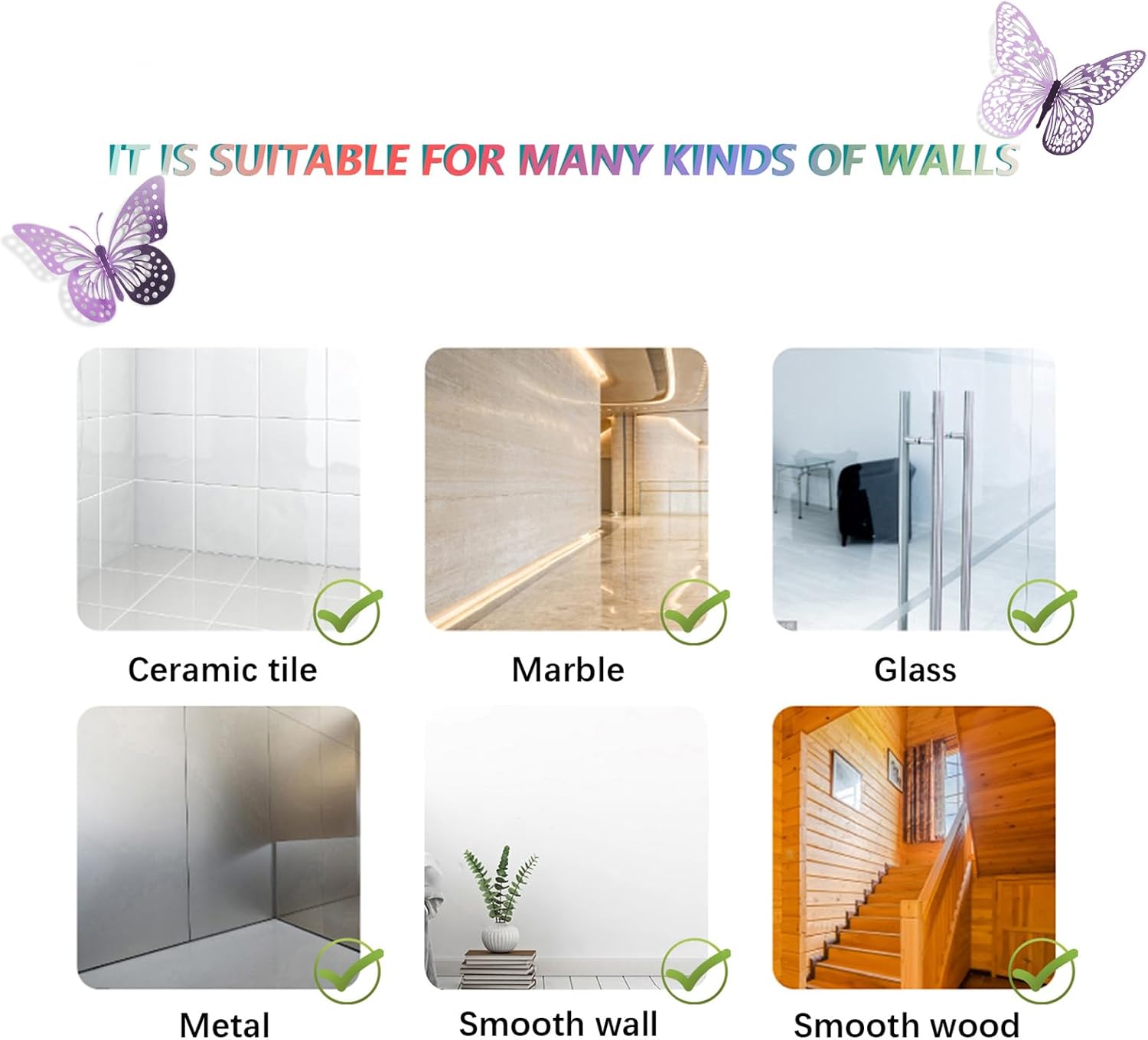 Thumbnail 6 de SAOROPEB 3D Butterfly Wall Decor, 48 Lavender Paper Butterflies